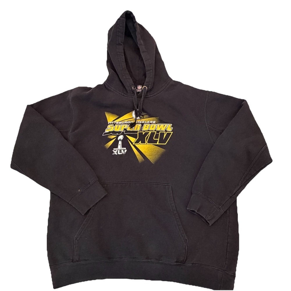 Steelers Super Bowl XLV Hoodie M – Vintage NFL Pullover Sweatshirt Football